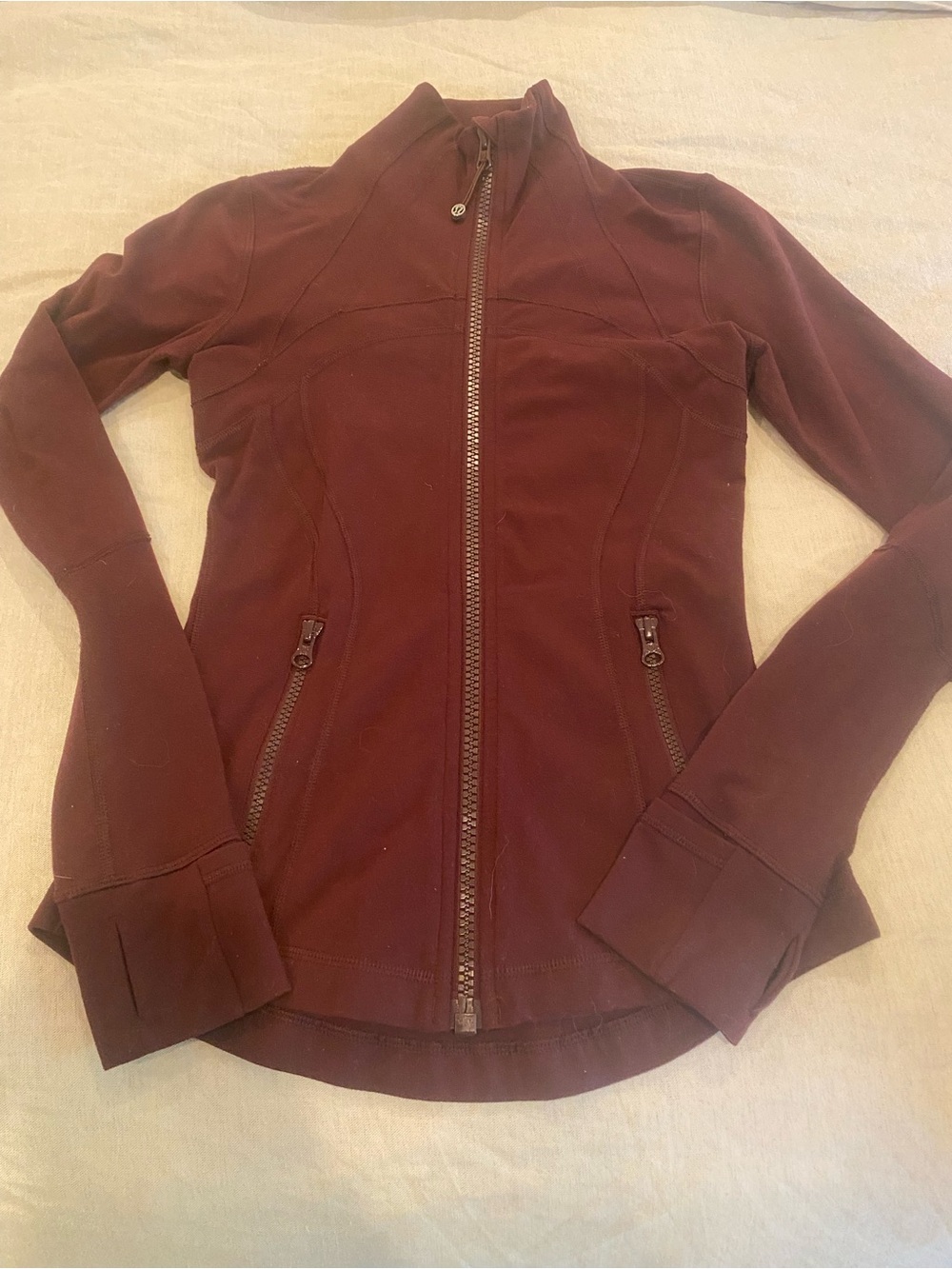 lululemon athletica Women's Full-Zip Bomber Jacket in Deep Burgundy